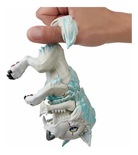 Untamed Dire Wolf Da Fingerlings Blizzard Branco Azul - Imagem 3