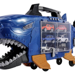 Brinquedo De Caminhão Contêiner De Tubarão Blue 6 Cars