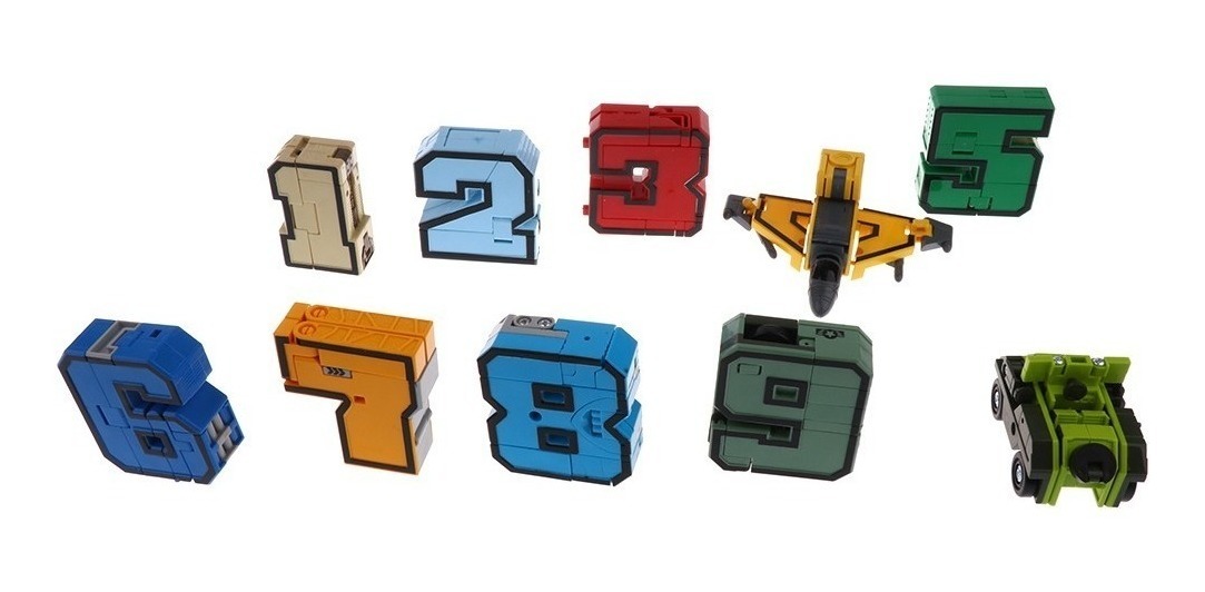 Paquete De 10 Números De Equipo Transformador Robô Brinquedo