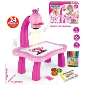 Crianças Mini Projetor Led Arte Desenho Mesa Brinquedo Leve