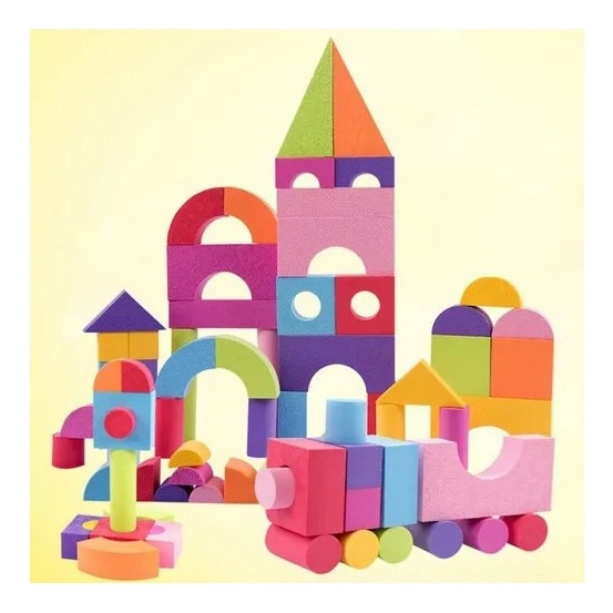 Conjunto Infantil De 50 Peças De Blocos De Espuma Eva - Imagem 7