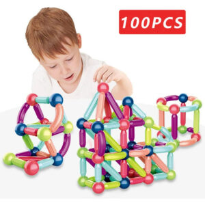 Magnetic Stick Building Blocks Jogo Ímãs Conjunto Infantil