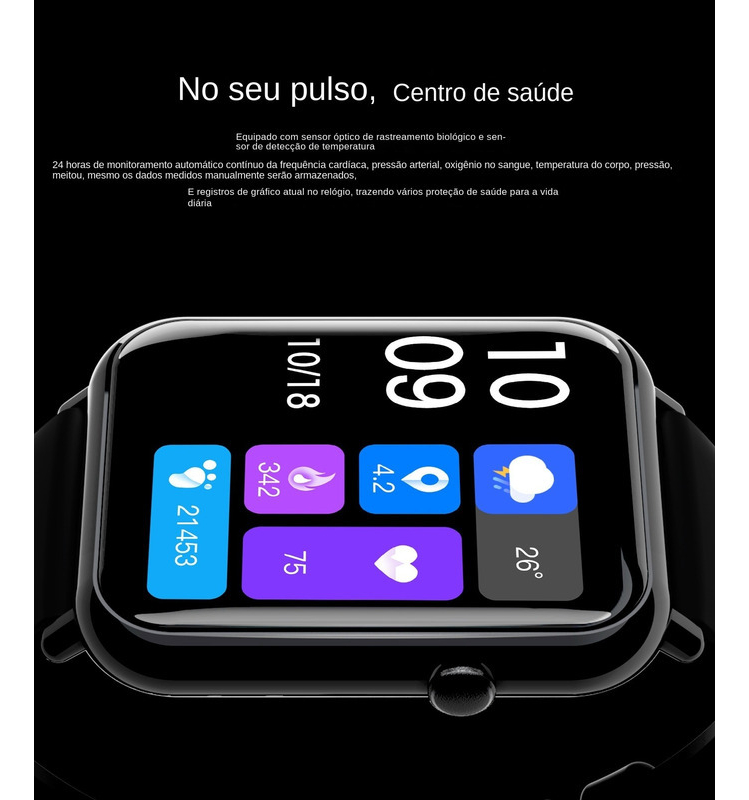 Smartwatch Q19pro Hd, Pulseira De 1,7 Polegadas, Te - Imagem 5