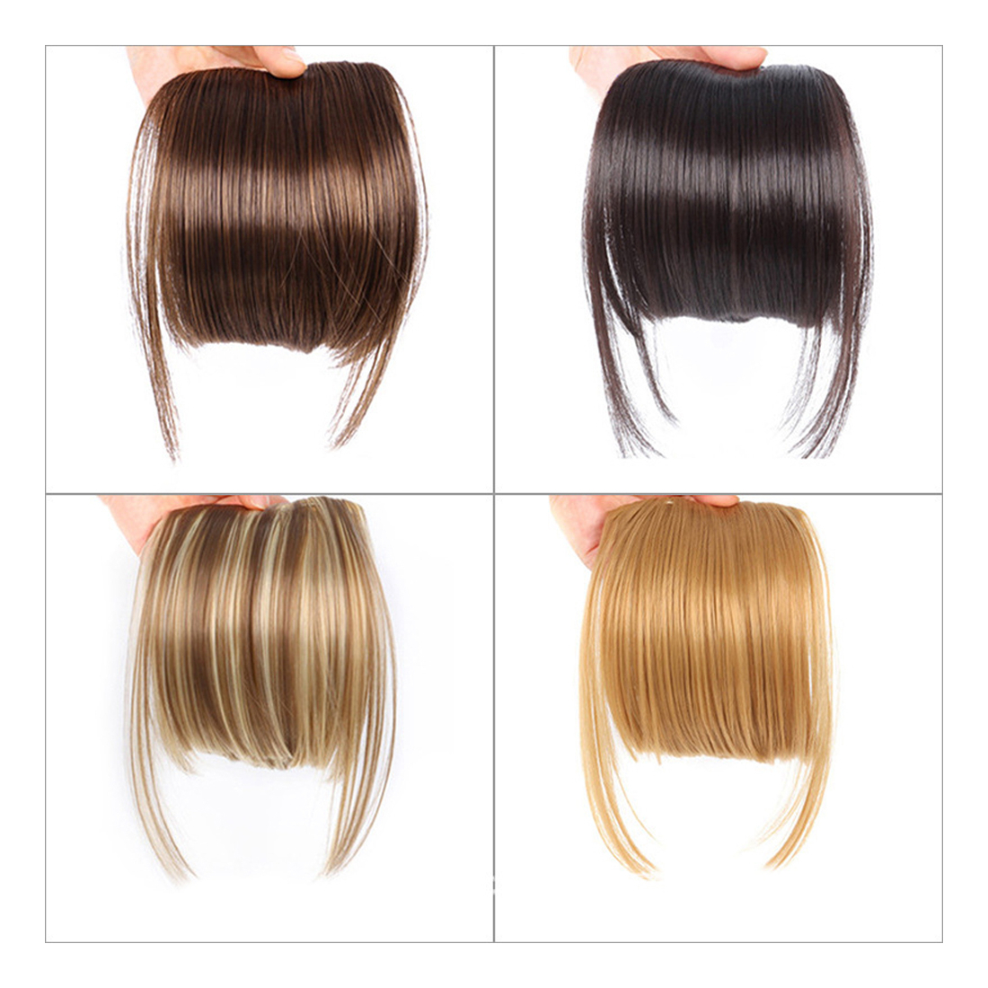 Peruca French Air Bangs, Cabelo Falso Invisível, Natural, Me - Imagem 6