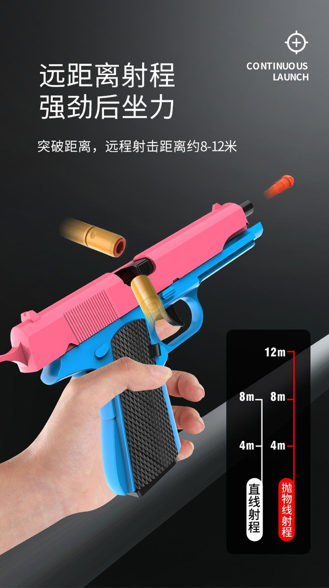 Repetindo A Arma De Brinquedo Infantil Colt Com Alvo - Imagem 7