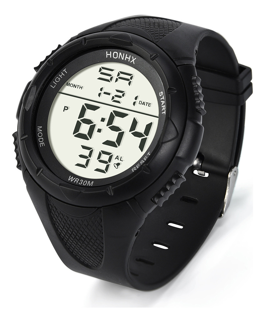 Um Relógio Esportivo Masculino Com Alarme Digital Led Silico - Imagem 2