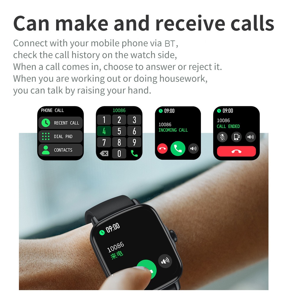 Aw18 Smartwatch 1.69 Hd Mostrador De Personalidade - Imagem 3