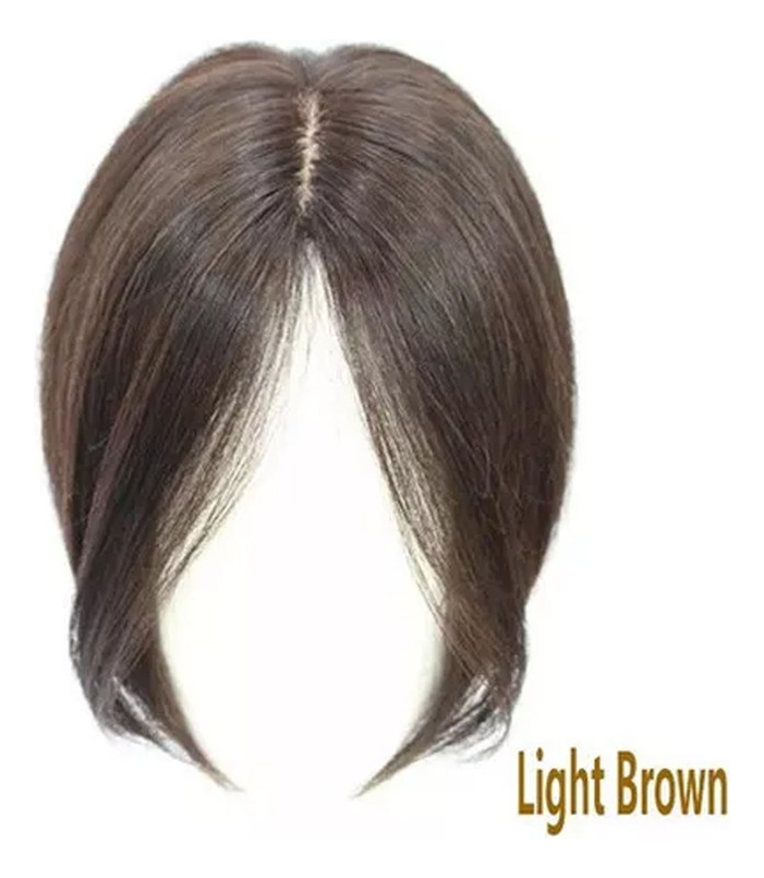Toppers Clip Em 28cm Pedaços De Cabelo Humano Com Franja