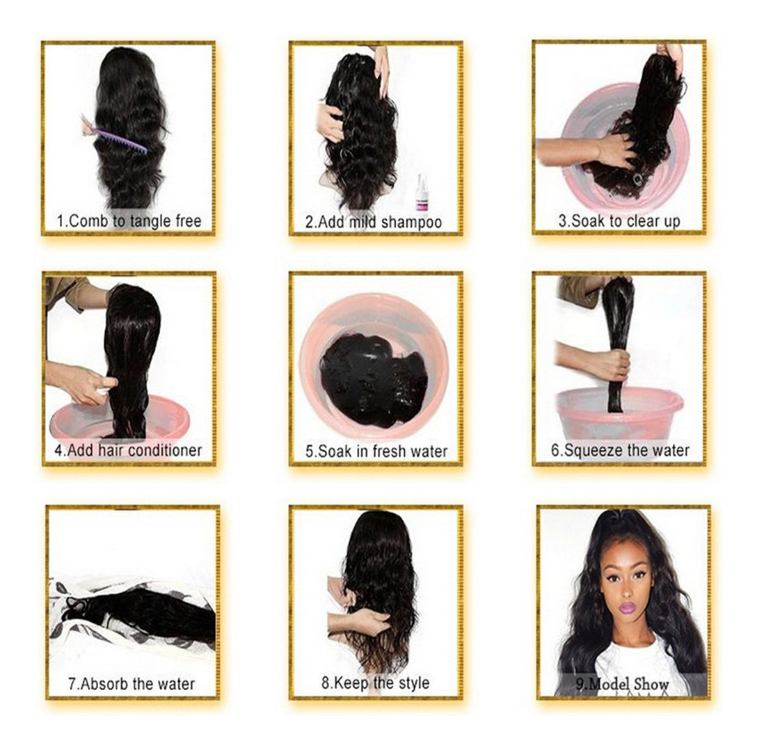 Perucas Peruanas Do Cabelo Encaracolado T Glueless Lace Fron - Imagem 3