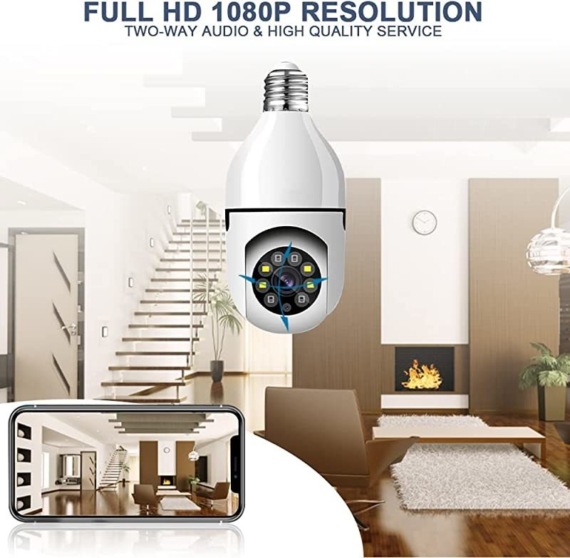 Câmera Espiã Foco 360 Graus Wifi 880p Funciona Com App - Imagem 6