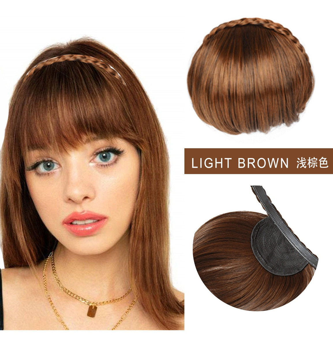 Peruca Pretty Girls Clip On Clip No Cabelo Dianteiro Franja