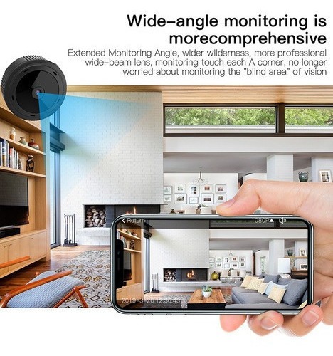 Mini Câmera Ip Sem Fio Wifi Segurança Doméstica W10 Hd 1080p - Imagem 2
