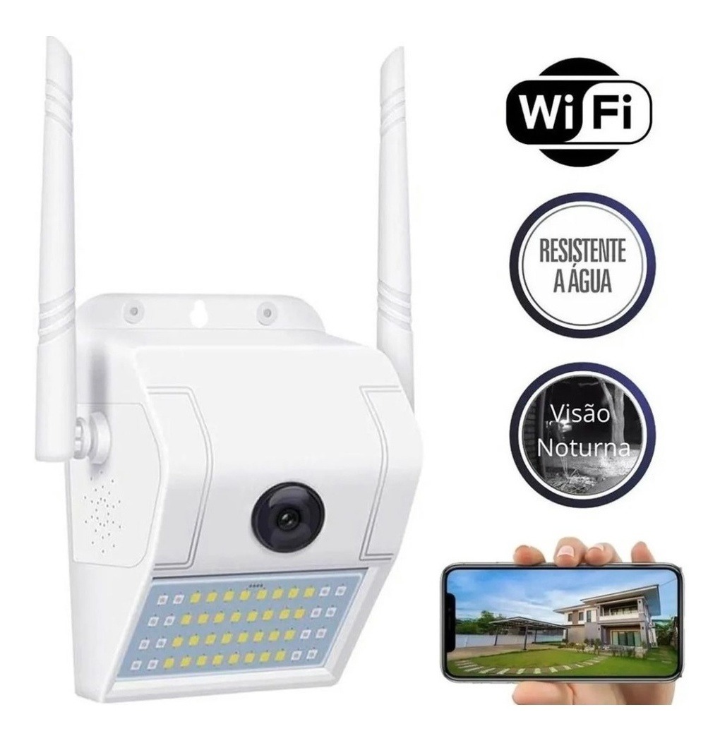 Camera Externa Wifi Lampada Espia