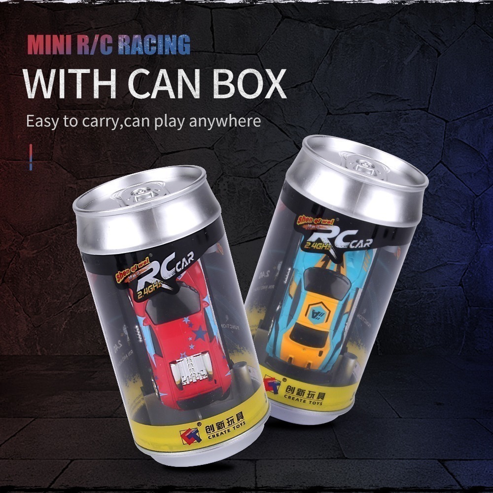 Mini Coke Can Rc Radio Controle Remoto Micro Racing Car Toy - Imagem 5