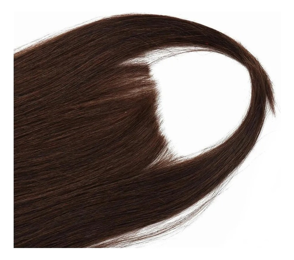 Aplique Tic Tac Franja 100% Cabelo Humano Virgem Liso 2unds - Imagem 12