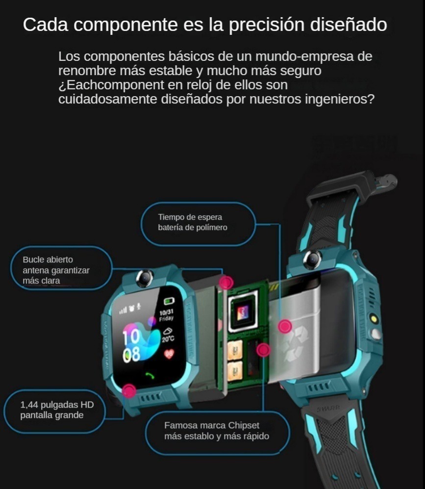 Smartwatch Infantil Com Câmera Rotativa Permeável - Imagem 3