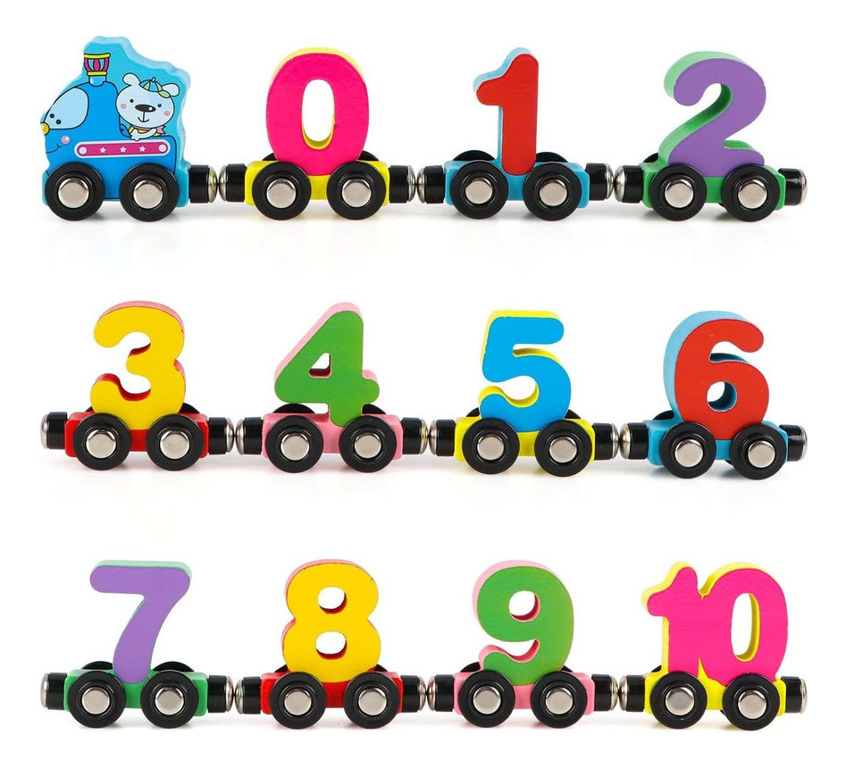Educação Infantil Para Aprender Números E Letras Trem Magnét - Imagem 2