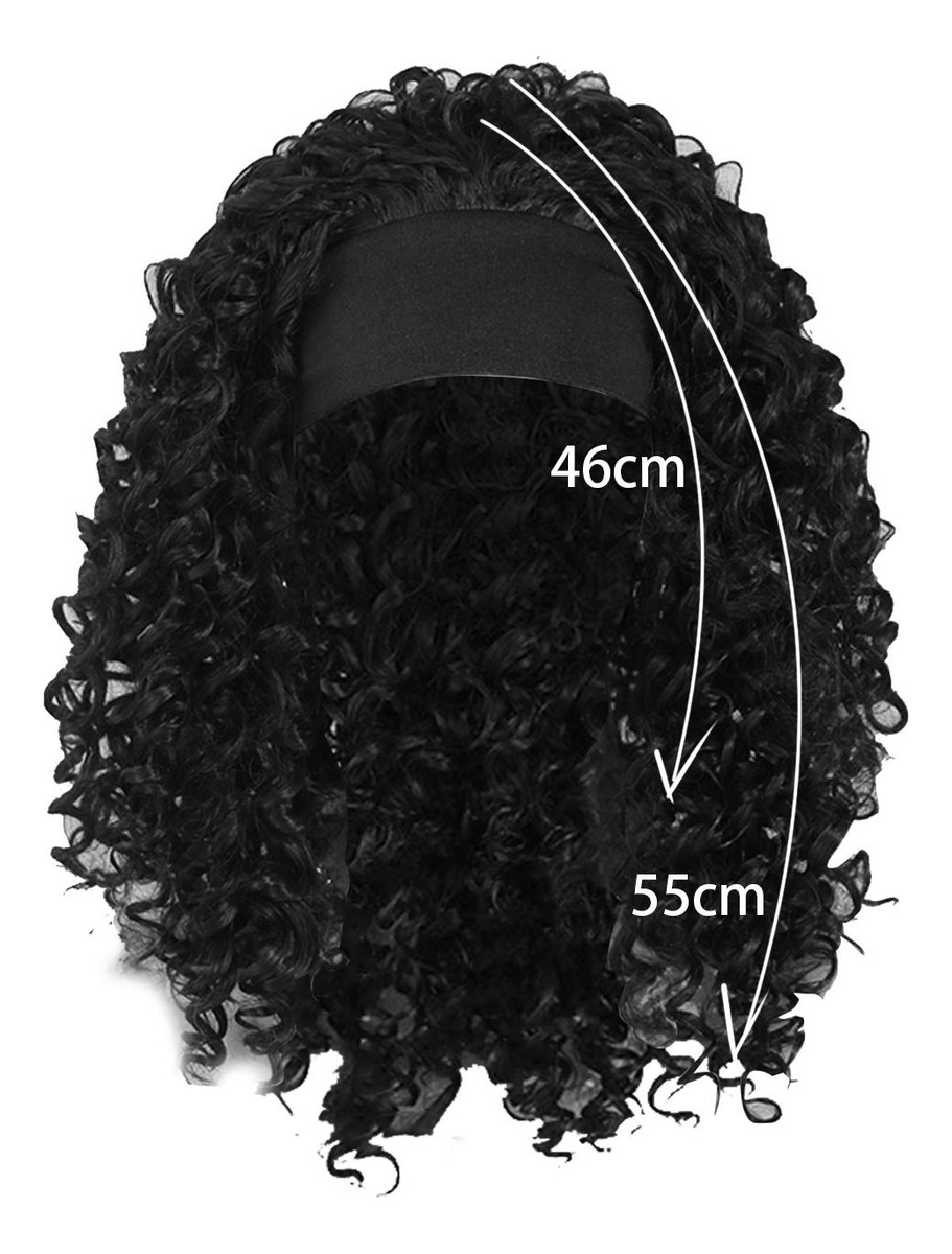 Peruca Preto Branco Mulheres Perucas Rede De 46-55cm - Imagem 11