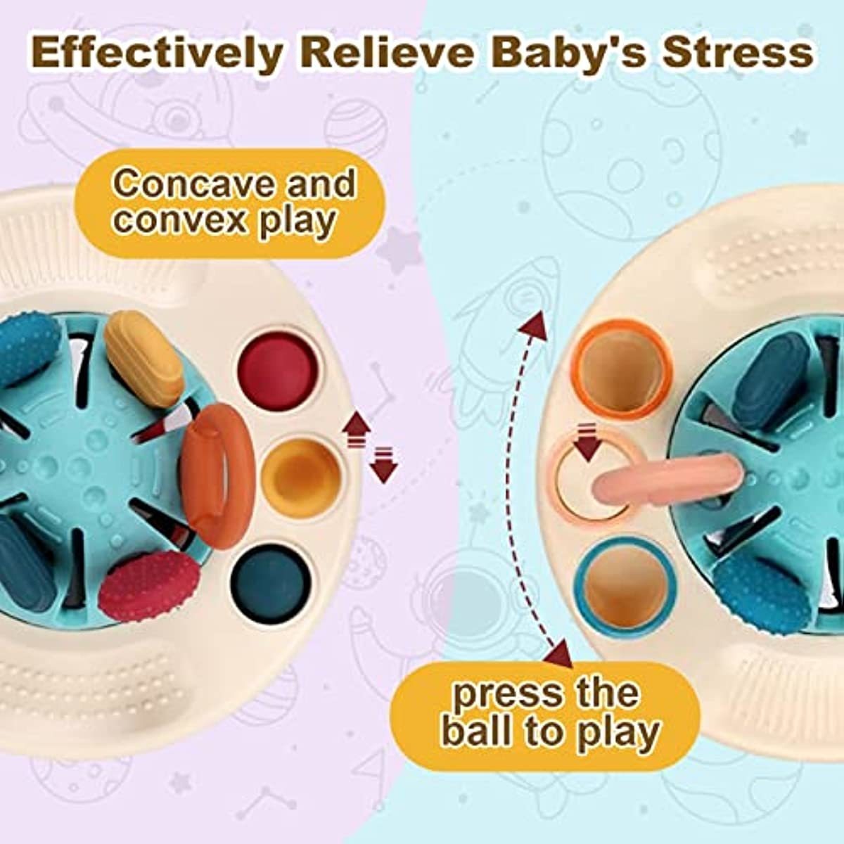 Brinquedos Para Atividades De Puxar De Silicone Para Bebês, - Imagem 3