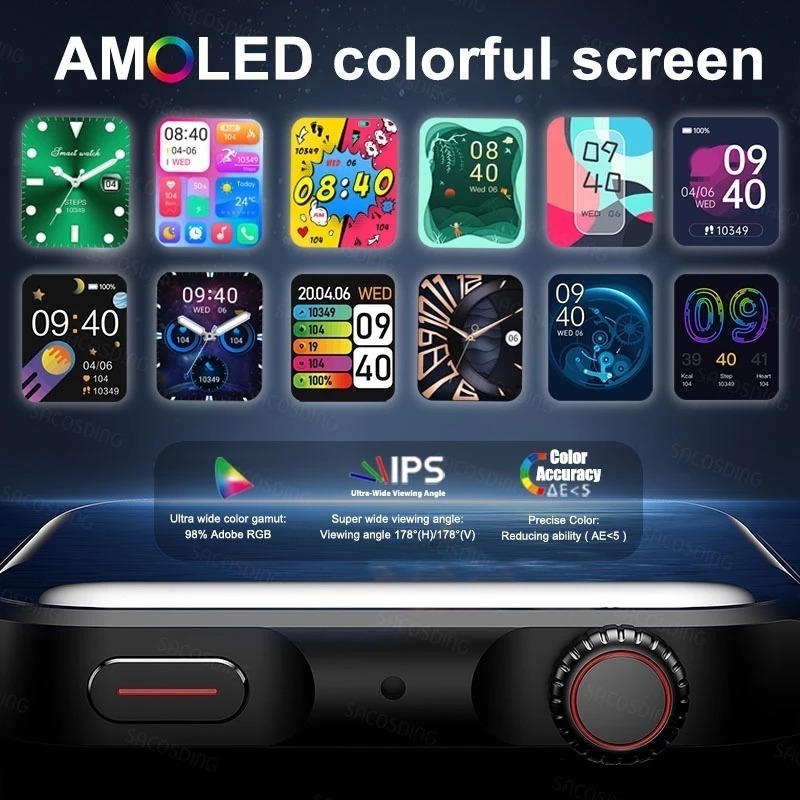 Relógio Inteligente Amoled Nfc Bluetooth Chamada Homem - Imagem 29