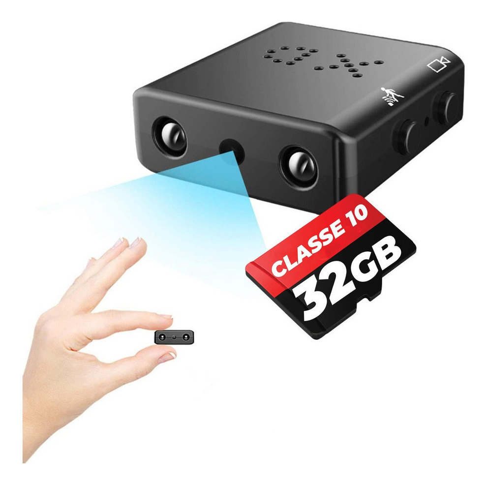 Mini Câmera Espiã Wifi Hd Visão Noturna Detecção De Moviment - Imagem 2