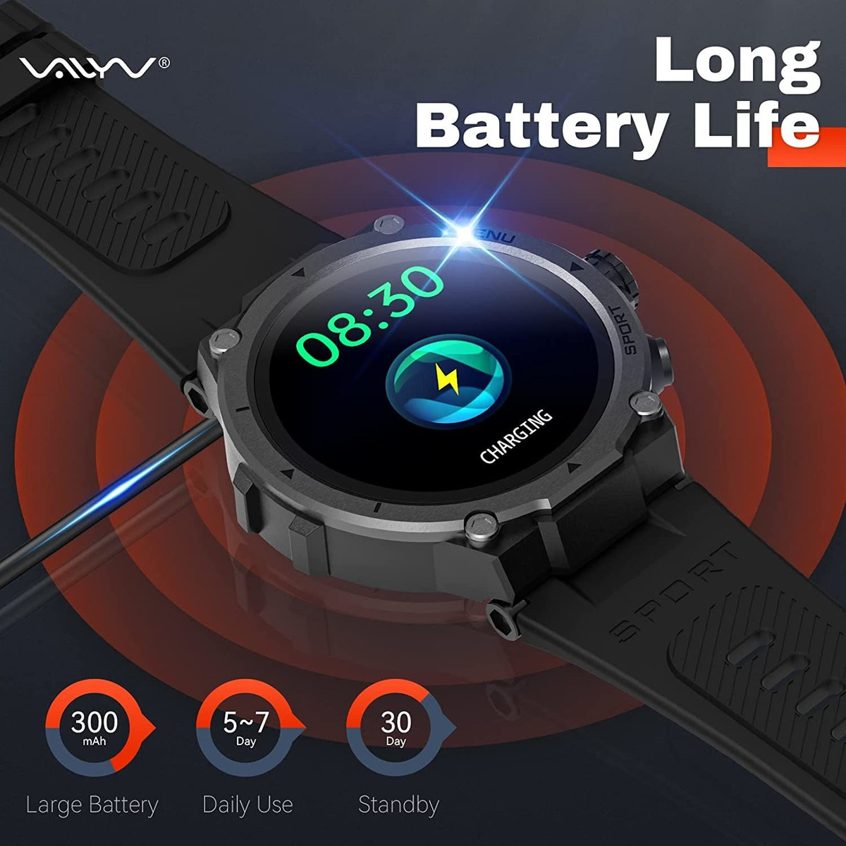 Smartwatch Para Homens, Relógios De Fitness Bluetoo - Imagem 4