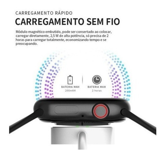 Hw57 Pro Smart Watch Carregamento Sem Fio Para Android/ios - Imagem 7
