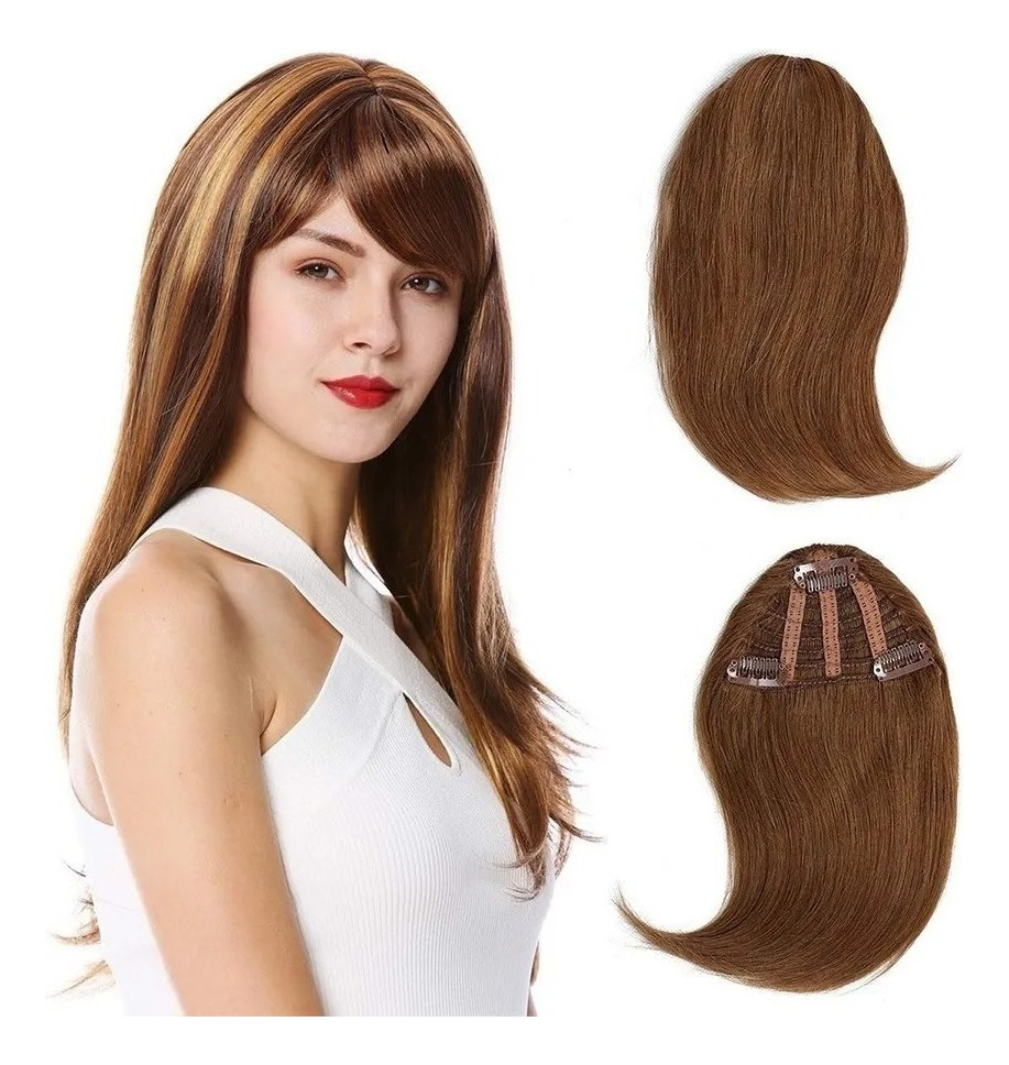 Aplique Franja De Natural Cabelo Humano Com Tic Tac 2unds - Imagem 28