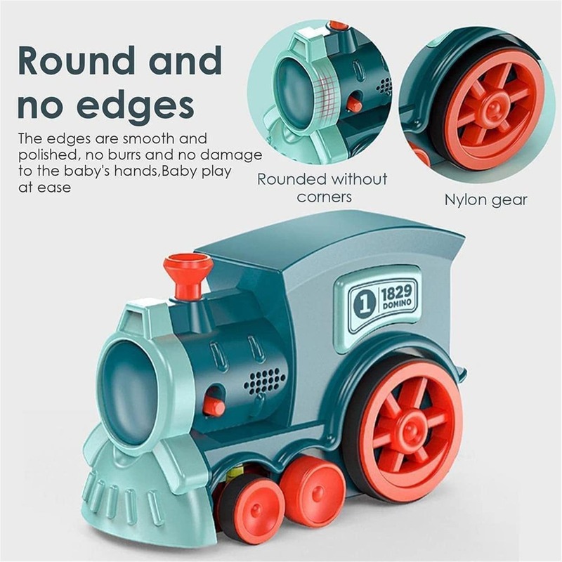 Dominó Brinquedo Trem Elétrico Presente Infantil - Imagem 8