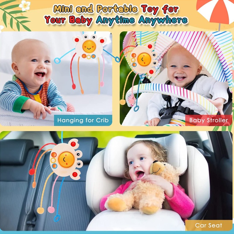 Brinquedos Sensoriais Para Bebês, Brinquedo De Silicone Pull - Imagem 7