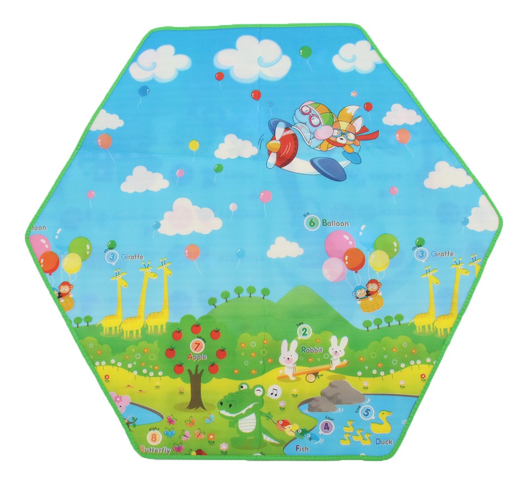 Crianças Bebê Hexagonal Desenho Rastejando Tapete Playmat - Imagem 4