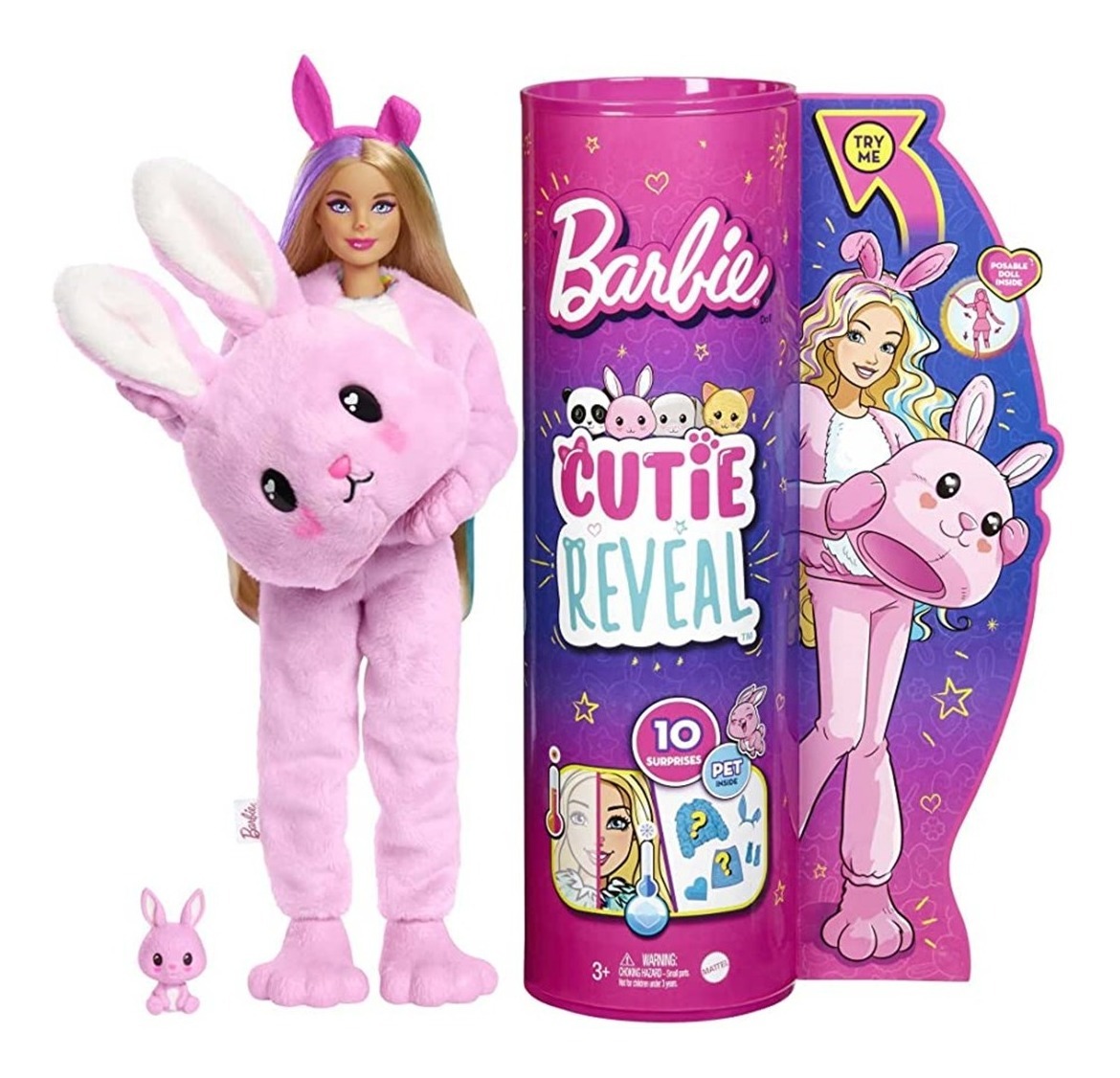 Barbie Cutie Revela Bonecas Com Fantasia Animal Plush 10