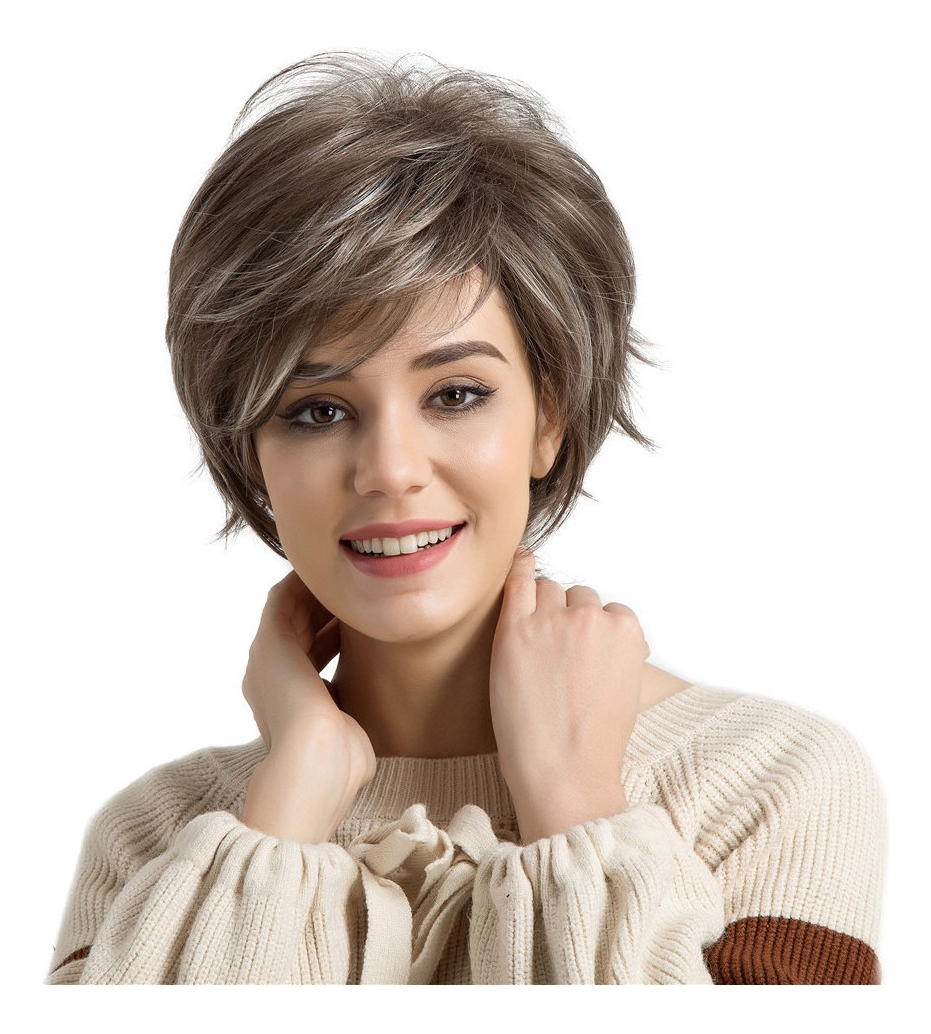 Peruca Curto Corte De Cabelo Perucas Curto Cabelo Humano Per - Imagem 2