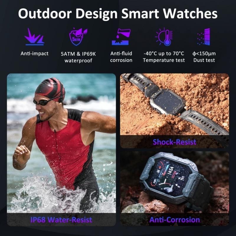 Smartwatch Militar C20 Anti-choque À Prova D'água 50m - Imagem 10