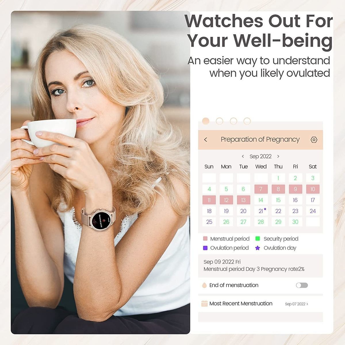 Relógios Inteligentes Para Mulheres Fitness Tracker - Imagem 6