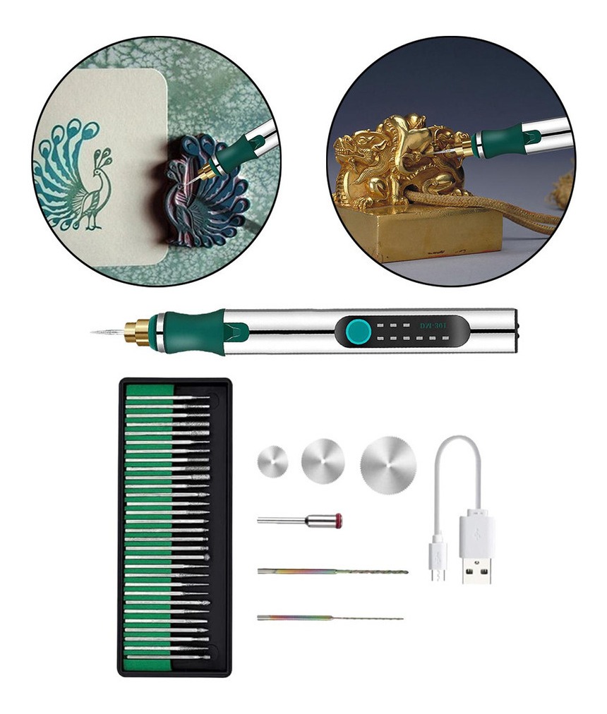 Kit De Ferramentas De Gravação Metal Sem Fio Micro Caneta - Imagem 10