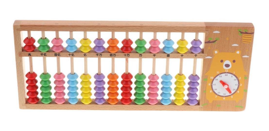Colorful 13 Digit Brinquedo De Madeira Cálculo Abacus - Imagem 5