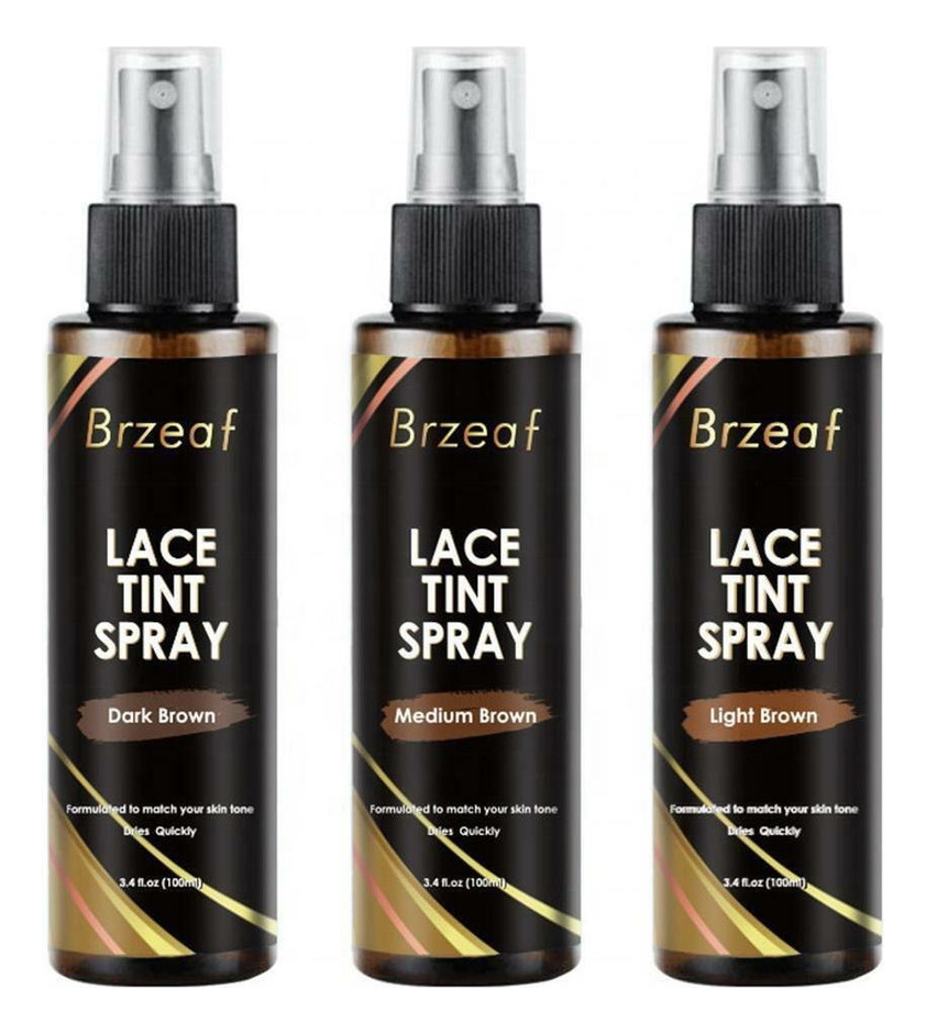 Lace Tint Spray Para Renda Frontal/fechamento Perucas Marron - Imagem 2