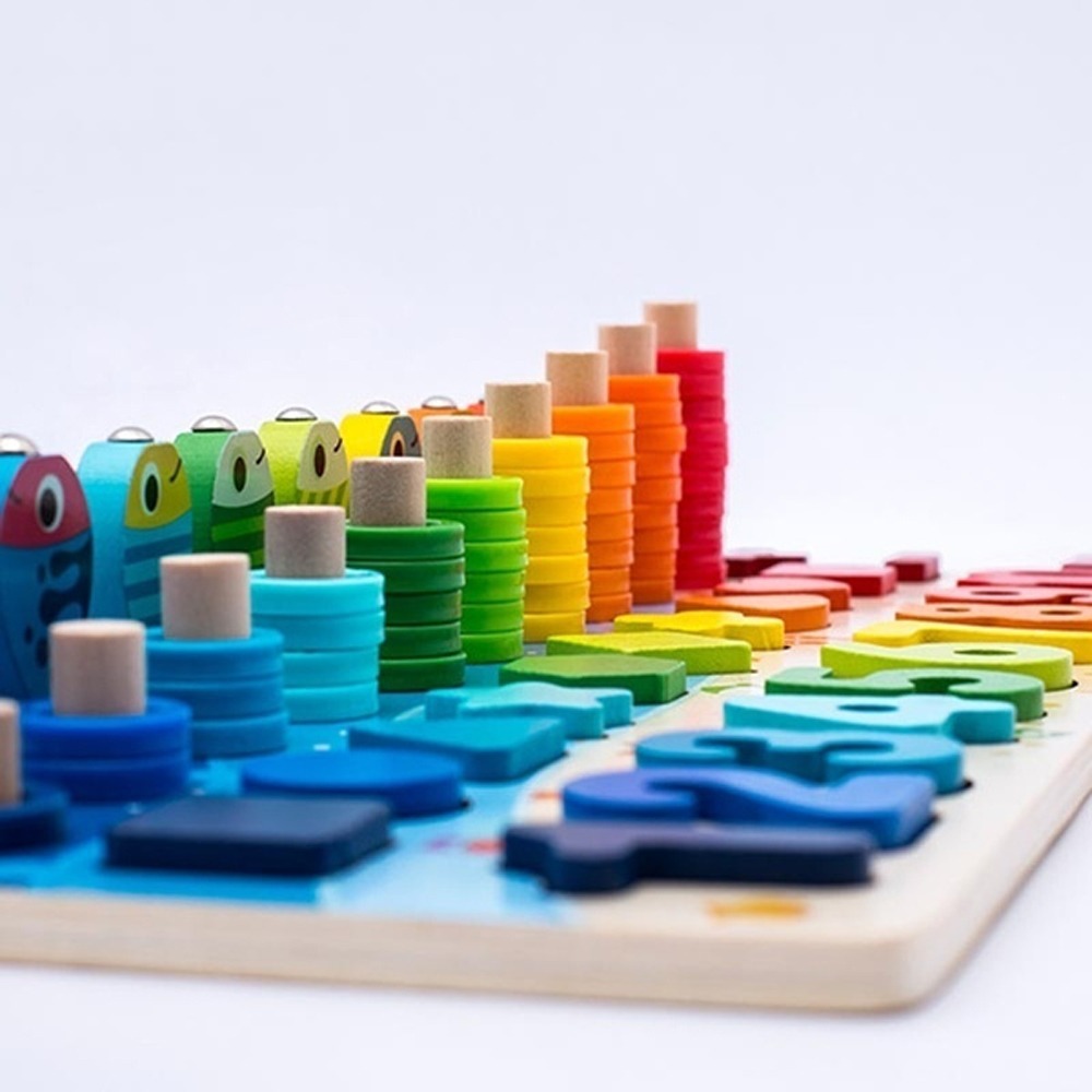 Montessori Brinquedos De Madeira Educativos Para Crianças Bo - Imagem 4