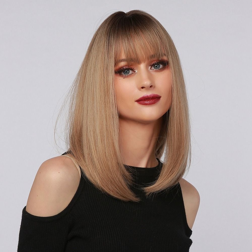 Cabelo Loiro Curto Perucas De Cabelo Curto Cabelo Liso Peruc - Imagem 15