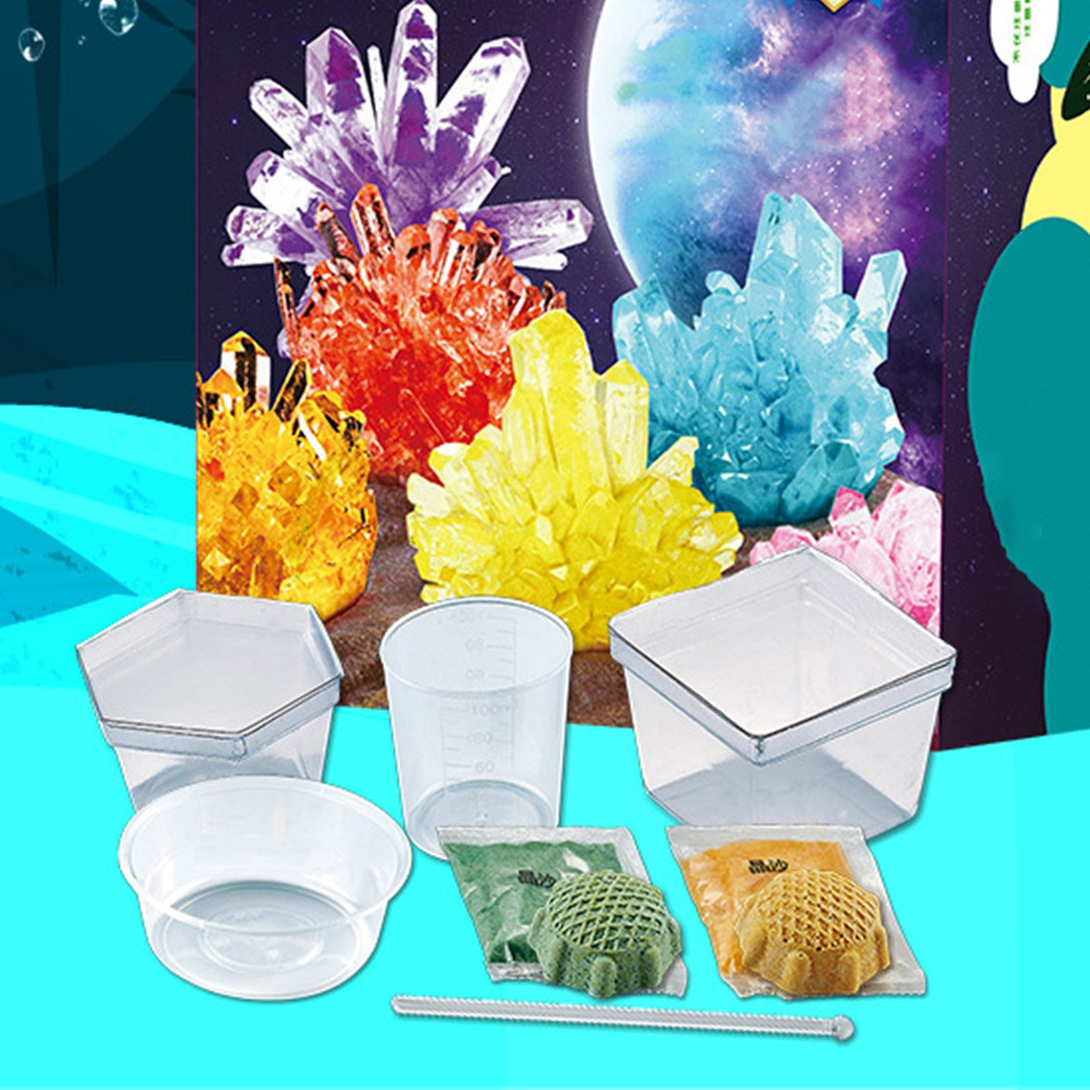 F Crystal Growing Science Experimental Kit 2 Colorido Cr Bo3 - Imagem 5