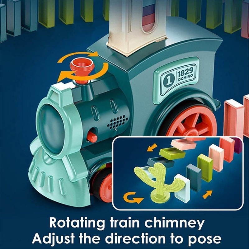 Dominó Brinquedo Trem Elétrico Presente Infantil - Imagem 15