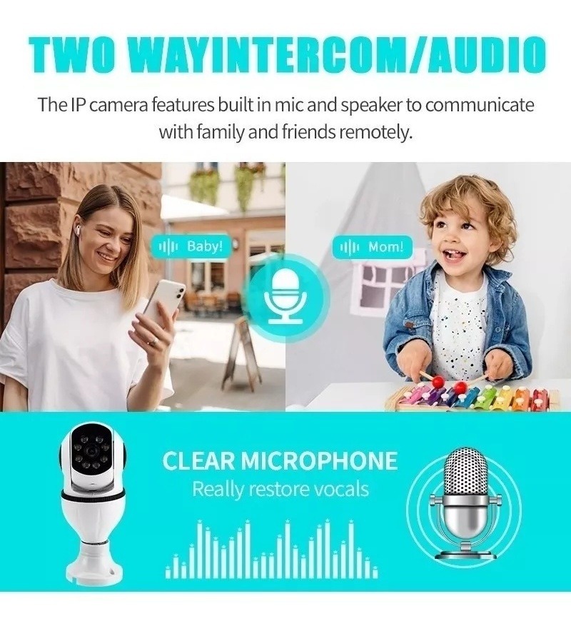 5g Inteligente Wifi E27 Câmera Vigilância De Audio Ylt004hjk - Imagem 5