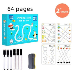 Conjunto De Cadernos Reutilizáveis Para Crianças Montessori