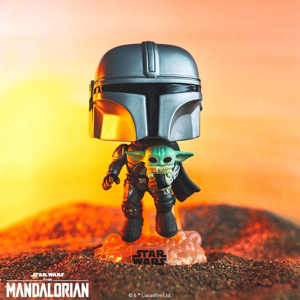 Funko Pop Star Wars O Mandaloriano Mandaloriano Voando - Imagem 3
