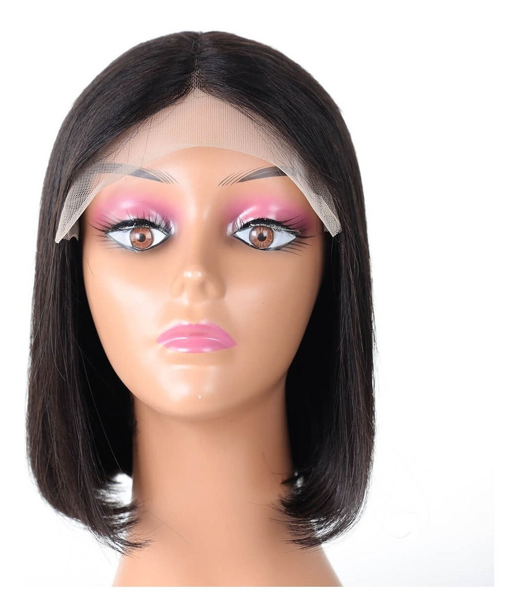 Peruca De Renda 30cm Reta De Cabelo Humano Brasileiro - Imagem 2