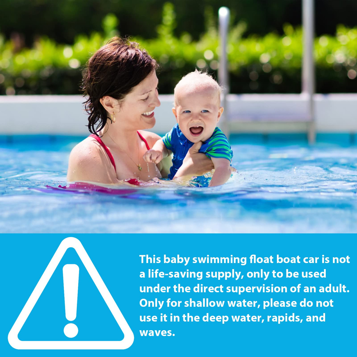 Bóia De Piscina Inflável Para Bebês Com Dossel, Natação Em F - Imagem 4