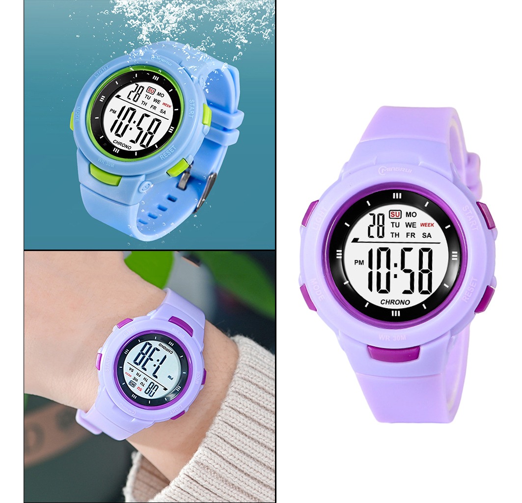 Meninos Girls Digital Watch Electro Impermeável Ao Ar Livre - Imagem 20