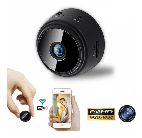Mini Câmera De Vigilância Wifi Magnética Usb Angulo150 Graus
