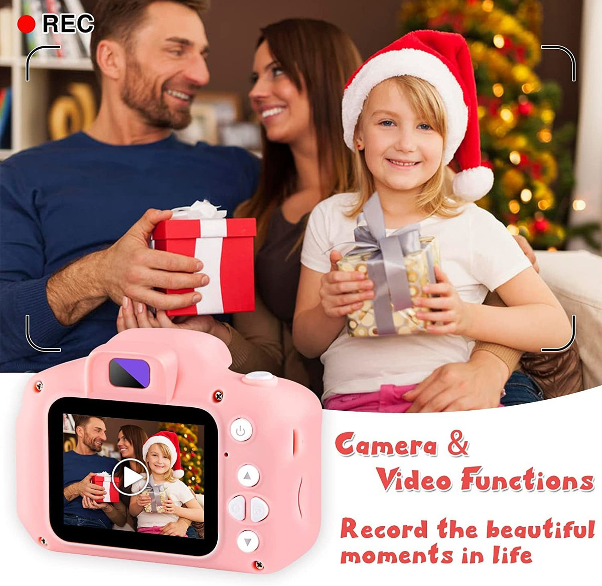 Câmera Infantil 1080p Mini Kids+cartão De 8gb+leitor - Imagem 4